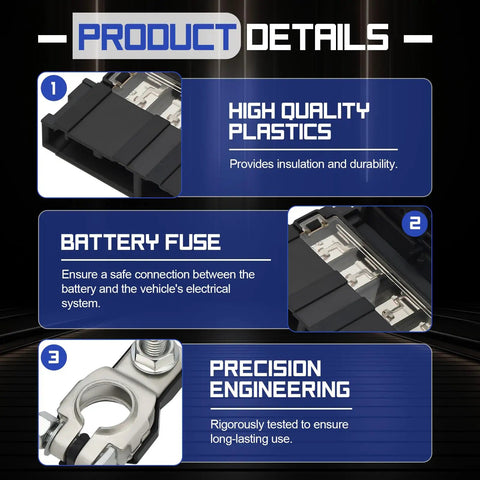 Durable Positive Battery Fuse Holder details for Nissan 350Z 370Z Infiniti showing materials and precision engineering