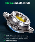 Front Wheel Bearing And Hub 515040 For Lexus GX460 GX470 And Toyota 4Runner Tacoma FJ Cruiser With ABS 4WD 2003 To 2021 Two Piece Replacement Premium Aftermarket Part With Easy Install, close-up view showing metal structure