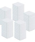 Pack Of 50 White 12 By 12 Inch Cotton Terry Cleaning Cloths For Auto Detailing, Painters, And General Cleaning, stacked view