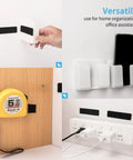 16 Set Pack Hook And Loop Tape Sticky Back 1 In By 4 In Double Sided Adhesive Strip Heavy Duty Nylon Bonding mounted and in use