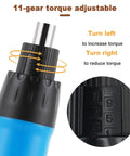 Close-up of torque adjustment on Electric Rebar Tying Machine Mini Rebar Tier Gun With 2600 mAh Battery Adjustable Torque And Steering