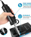 Go To Automatic Desoldering Pump For Fast Tin Removal, Electric Desoldering Gun With Strong Vacuum shown in hand use