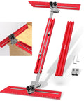Pro Grade Stair Tread Template Tool With Adjustable 23 Inch To 64.2 Inch Bar 14 Inch Pivoting Scale Dual Knobs And Stop Pins