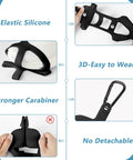Elastic Silicone Shoe Holster With Backpack Clips For Hanging Sneakers Boots Cleats Or Gear On Your Backpack No Fuss Easy To Use Keeps Your Bag Neat And Shoes Separated Travel Ready Black showing features and details