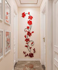 3D Rattan Flower Wall Murals For Living Room And Bedroom Backdrop TV Background Decor Decal Removable Film Ready Easy Peel Installation Gift Worthy Wall Art Sticker 70 By 22 Inches For A Lit Home Vibe in hallway view
