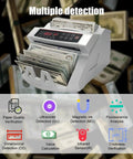 Pro Money Counter Machine With Value Count And Counterfeit Detection Using UV MG IR MT Tech, multiple note detection features