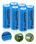 LiFePo4 Battery 14430 3.2V 500mAh Rechargeable For Outdoor Solar Garden Lights Shavers Flashlights Toothbrushes Not AA Size 6 Pack