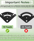 19 Tooth Steering Sector Gear And Pinion Repair Kit For John Deere tractors, side-by-side with incorrect 25 tooth gear.