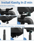Oversized Extra Wide Bike Seat For Women And Men installation on exercise, Peloton, mountain, cruiser, and e-bikes