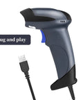 2D Barcode Scanner With Stand USB 2.0 Wired QR Code Imager Handheld Reader For Laptops Desktops And POS Cashier Systems