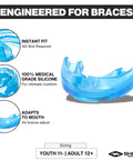 Brace Friendly Mouth Guard For Sports With Braces Full Upper Teeth Protection For Hockey Lacrosse Football Baseball