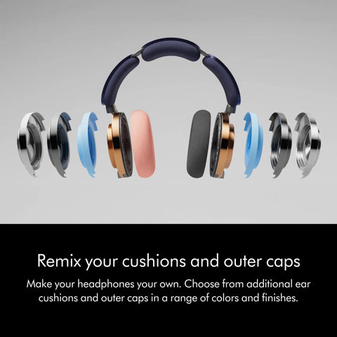 OnTrac Noise Cancelling Headphones With Eight Mics, Delivers Up To 40 dB ANC, Copper Finish, customizable ear cushions and caps