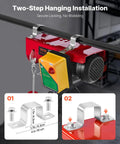 2200lbs Electric Hoist With 328ft Wireless Remote Control 110V Lifting Crane installation setup
