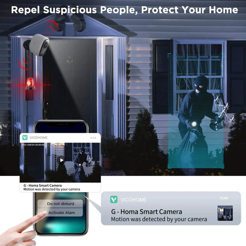 Wireless Outdoor Security Camera 2.5K Ultra HD, 4MP Color Night Vision, Battery Powered With Spotlight, Two Way Talk, IP Weatherproof, AI Motion Detection And Quick Setup For Home Surveillance