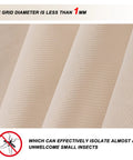 Close-up of beige polyester screen mesh from the 7.5 to 11 Foot Patio Umbrella Mosquito Netting, showing fine grid texture.