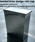 Heavy Duty Waterproof Stainless Steel EV Charger Lock Box Designed To Shield Your Plug From Elements With Rock Solid Wall Mount Security Housing That Keeps Everything Locked Down Tight on a rainy surface.