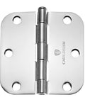 Heavy Duty Three And A Half Inch Interior Door Hinges Twelve Pack With Five Eighths Radius Corners Polished Chrome Quiet Smooth Operation Pro Grade Steel Ideal For Solid Core Doors