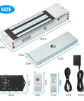 Badass Protection One Thousand Two Hundred Pound Smart Magnetic Door Lock Kit With WIFI App Remote Control Four Flexible Modes No Sweat Setup Total Game Changer For House Or Business Security Today size dimensions of smart magnetic lock components