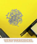 Pro Grade Allen Socket Screws Kit 100 Pieces Carbon Steel With Internal Hex Drive Metric Hex Screws For Electronics And Small Devices, Precision Engineered For Tight, Reliable Assemblies In Compact Projects. 100 carbon steel metric Allen screws on yellow background