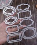 Lapoo metal cutting dies set with multiple ornate frame shapes for scrapbooking and card making
