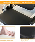 Comfortable high elasticity seat of Heavy Duty Electric Golf Cart For Adults 12Mph Speed 800W Motor 661 Lb Capacity 28 Mile Range Lithium Battery.