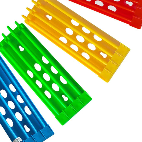 4 Pack Pigeon Ring Stands And Poultry Leg Band Racks For Easy Pro Grade Band Management in vibrant colors