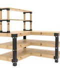 Steel Workbench Kit With 5 Steel Legs And Shelf Brackets, L Shaped Heavy Duty Work Table For Garage And Workshop, Beefy Frame