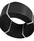 Heavy Duty Manual Packing Strap For Industrial Baler Gear Tough As Nails Pp Plastic Strapping Rope With Beefy Locking Tension Black Packaging Tape One Full Roll, black polypropylene banding roll.