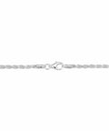 Sterling Silver Diamond Cut Rope Chain Bracelet 2.3mm 8.5 Inch, Hypoallergenic Nickel Free 925 Stamp clasp detail