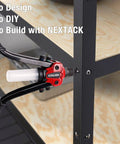 Heavy Duty Two Handed One Quarter Inch Pop Rivet Gun Kit With 350 Aluminum Rivets Five Nosepieces Built In Shaft Catcher NT300