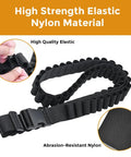 Detail of Shotgun Shell Holder With 56 Hole Tactical Shoulder Strap For 12 Gauge Shells showing elastic nylon material