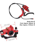 Upgrade Your Ride With This Heavy Duty Disc Brake Kit For Mountain Road And E Bikes Featuring Aluminum Alloy Hydraulic Mechanical Front Rear Setup Rock Solid Stops Tight Grip, showing front caliper and brake lever.