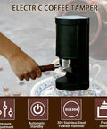 Automatic 58MM Electric Coffee Tamper delivering Hella even compression with 304 stainless steel build and adjustable pressure settings.