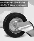 Upgrade Gate Wheel 1700 Lb Load Capacity Heavy Duty 6 Inch Gate Caster With 360 Degree Rotation shown in a close-up view