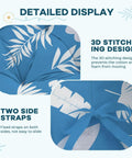 Waterproof Outdoor Egg Chair Cushion Replacement With Ties For Hanging Egg Couch 47 By 35 By 7 Inches Thick Plush Comfy Cushion Blue Leaf Color Fits Most Egg Chairs showing 3D stitching and side straps.