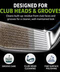 Three In One Golf Club Polish And Cleaner For Irons Wedges And Putters Keep Your Clubs Looking Fresh Restore Shine Clean Grooves Remove Rust Scuffs Stains And Oxidation On Stainless Steel Aluminum And Zinc 6.76 Fl Oz, club face cleaning