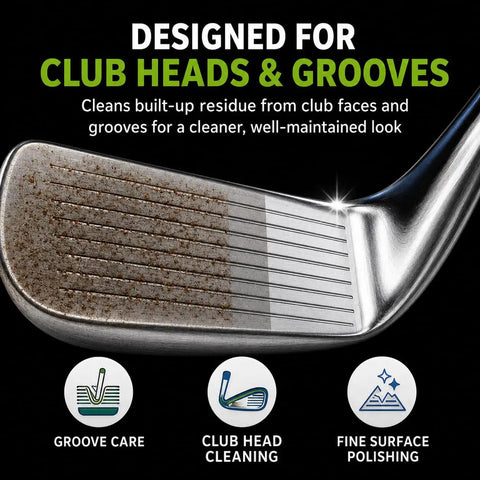 Three In One Golf Club Polish And Cleaner For Irons Wedges And Putters Keep Your Clubs Looking Fresh Restore Shine Clean Grooves Remove Rust Scuffs Stains And Oxidation On Stainless Steel Aluminum And Zinc 6.76 Fl Oz, club face cleaning