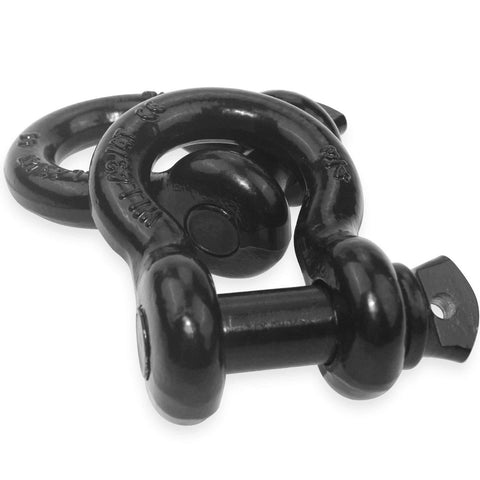 Three Quarter Inch D Ring Shackle Two Pack Beefy Heavy Duty Tow Shackles With Twenty Eight Point Five Ton Break Strength