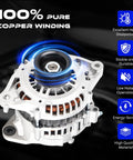 Image of a New Alternator Replacement For Nissan Sentra 1.8L 2002 2003 2004 2005 2006 Direct Fit 334 1463 AHI0087 LR180 76 with copper winding.
