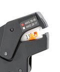 Close-up of Mini Stripax Plus Automatic Wire Stripper And Cutter for 28 to 18 AWG showing adjustable blade mechanism.