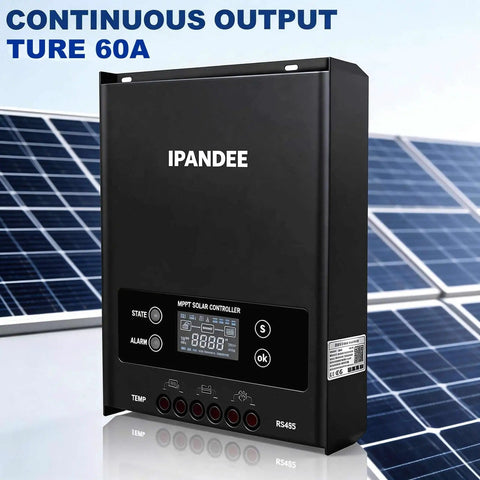 60 Amp MPPT Solar Charge Controller With 200V Max Input, 99.9 Percent Efficiency, Auto Detect 12V, 24V, 36V, and 48V
