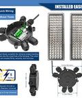 Waterproof Junction Box Cable Connector For 2 To 6 Way Wiring showing multi-channel ports and dimensions, pack of 5.