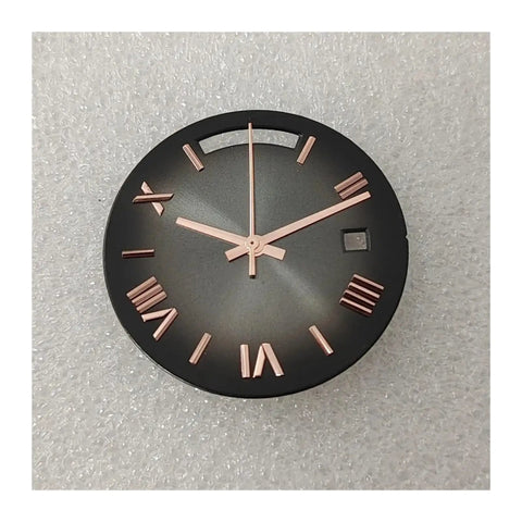 30.8mm Watch Dial And Hands Kit With Single Calendar Sunray Dial For 8285 Movement Replacement And Upgrade In Rose Gold Finish