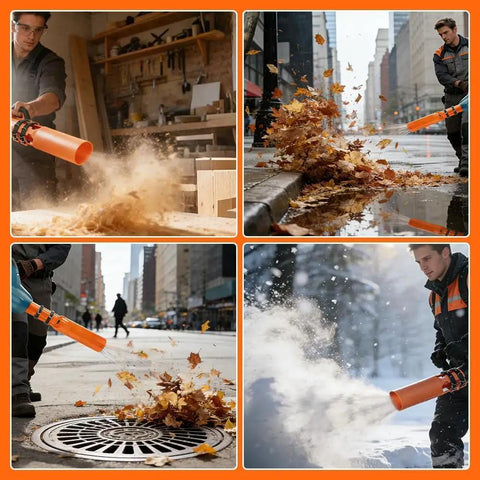Universal 2X Turbo Nozzle Air Booster Attachment For Leaf Blowers Cyclone Style Airflow Amplifier clearing leaves and snow