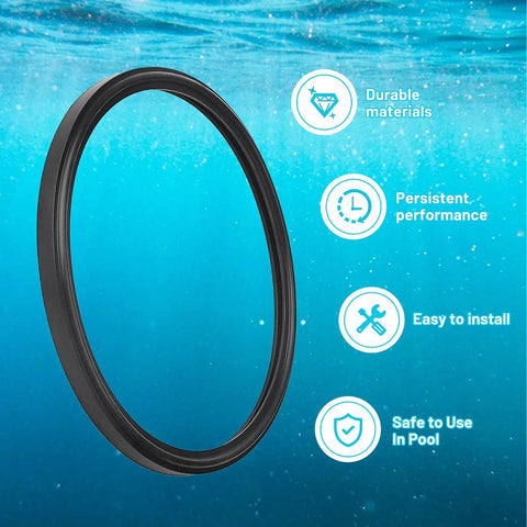 Heavy-Duty 7 3/4 Inch Pool Light Gasket Replacement For SP0580 Series Underwater Lights, black rubber ring seal