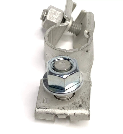 Positive Battery Terminal Replacement For Honda And Acura Vehicles Fits Civic ILX MDX 06 To 15 Models Easy Install With Nut Compatible With 32418 RNA A01 And 24340 1CX1A Premium Grade Durable Terminal Connector side view with M8 nut visible.