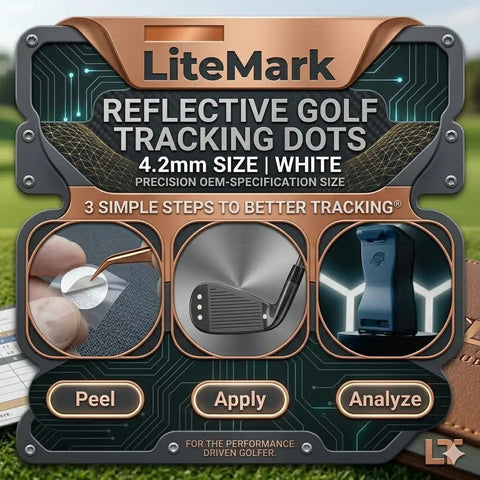 Golf Club And Golf Ball Dope Reflective Dot Stickers For High Speed Camera Tracking Weatherproof Decals Quarter Inch Dots
