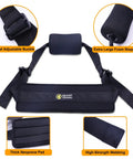 Nordic Hamstring Curl Strap with adjustable length, oversized foam stopper, and neoprene padding for home gym workouts.