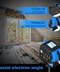 4 In 1 Laser Measure Tool With 60m Range Laser Distance Meter And 16Ft Self Locking Tape on tripod, charging port and 1/4 screw hole
