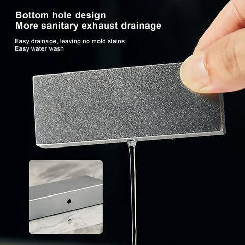 Espresso Station Organizer Stand aluminum filter screen with water drainage feature, showing clean design for coffee lovers